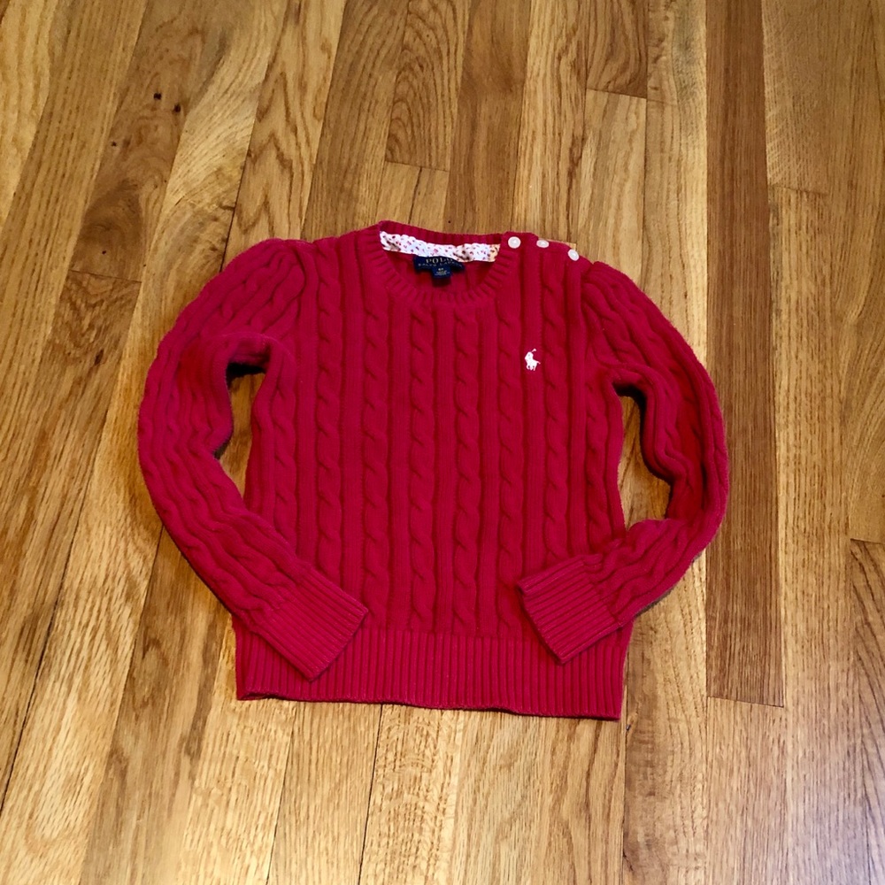 Polo Ralph Lauren girls sweater size 6x red